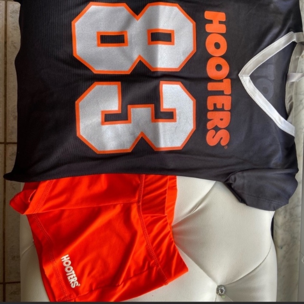 Hooters jersey and shorts